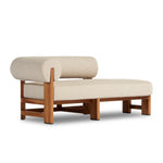 Malta Outdoor Chaise Faye Sand Angled View Left Arm Facing Four Hands