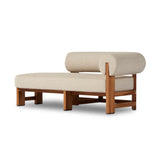 Malta Outdoor Chaise Faye Sand Angled View Four Hands