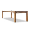 Marcia Dining Table Natural Reclaimed French Oak Angled View 242112-001