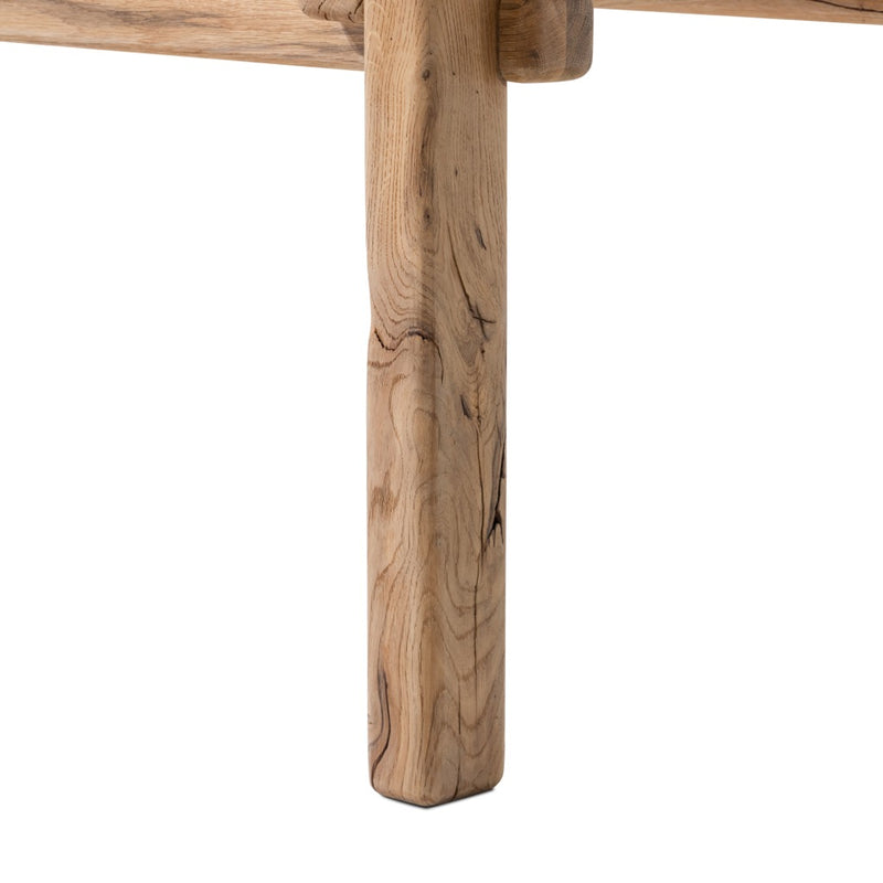 Four Hands Marcia End Table Natural Reclaimed French Oak Leg Thomas Bina