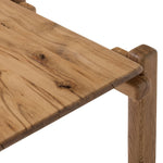 Marcia End Table Natural Reclaimed French Oak Graining Tabletop Four Hands