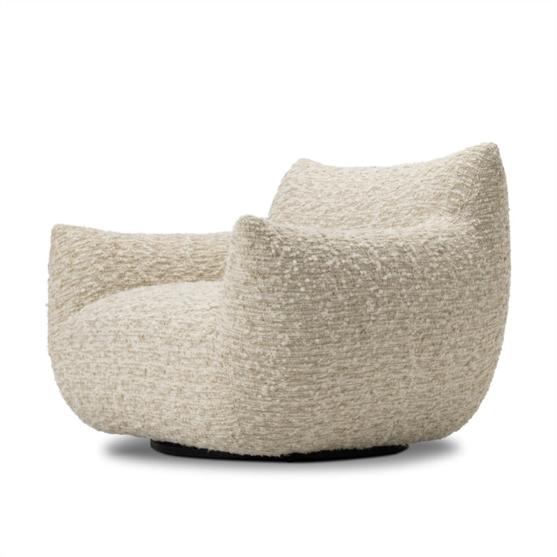 Margot Swivel Chair Solema Cream Angled View 240670-001