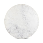 Mariah Round Dining Table White Marble Top View Four Hands