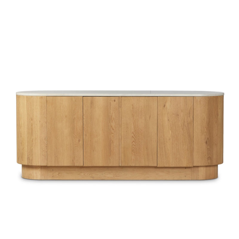 Mariah Sideboard Light Blonde Oak Front Facing View Four Hands