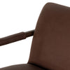 Four Hands Markia Chair Brickhouse Dark Brown Top Grain Leather Backrest