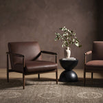 Markia Chair Brickhouse Dark Brown Staged View Four Hands