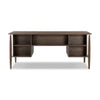 Four Hands Markia Executive Desk Aged Oak Veneer Back View