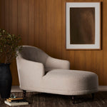 Marnie Chaise Lounge Knoll Sand Staged View Four Hands