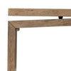 Matthes Oak Console Table Rustic Grey Veneer Front Facing View Four Hands