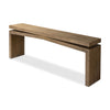 Matthes Oak Console Table Rustic Grey Veneer Angled Top View 107936-010