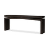 Matthes Oak Console Table Smoked Black Veneer Angled View Four Hands