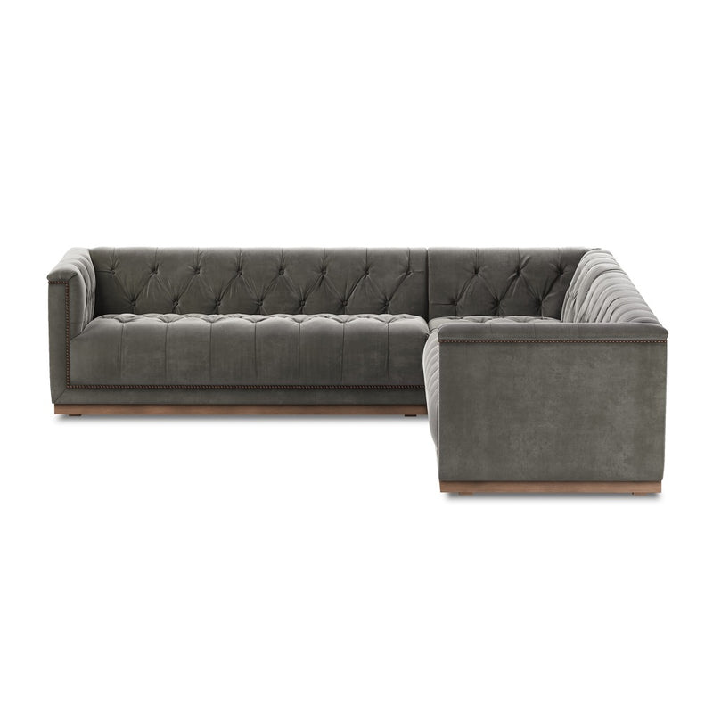 Four Hands Maxx 3-Piece Sectional Sapphire Birch Side View