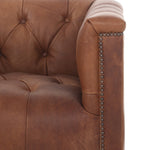 Four Hands Maxx Swivel Chair Heirloom Sienna Tufted Top Grain Leather Seating