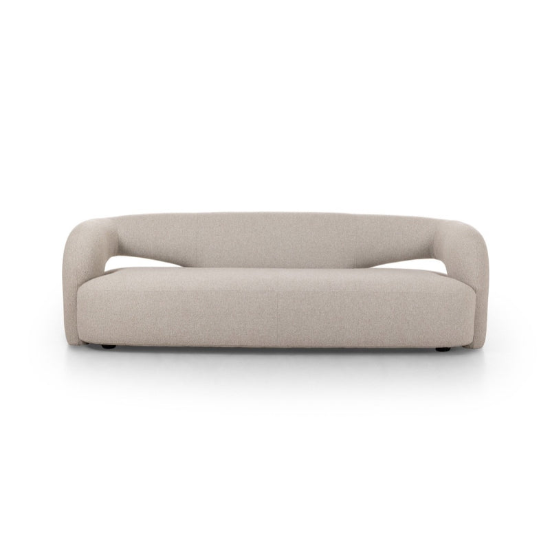 Mazie Sofa Crete Pebble Front Facing View Four Hands