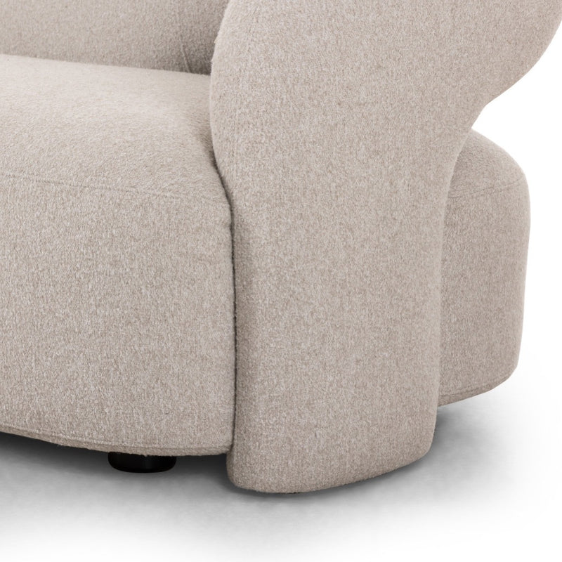 Mazie Sofa Crete Pebble Chunky Armrest Detail Four Hands