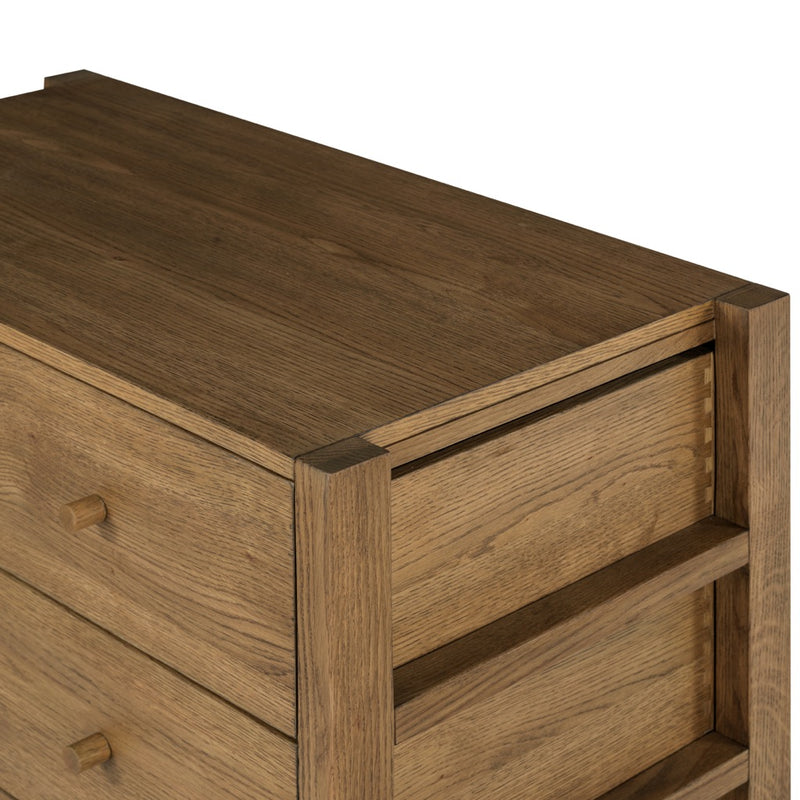 Meadow 5 Drawer Dresser Tawny Oak Top View 229566-003
