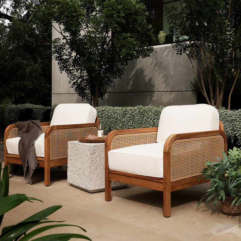 Merit Outdoor Chair Venao Ivory Staged View Four Hands