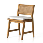 Merit Outdoor Dining Chair with Cushion Venao Ivory Angled View 234354-001