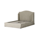 Meryl Slipcover Bed Broadway Stone Angled View no Mattress 238122-003