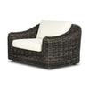 Messina Outdoor Chair Chunky Charcoal Woven Angled View 233663-003