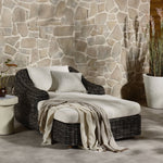 Messina Outdoor Chaise Lounge Chunky Charcoal Woven Staged View 233662-003