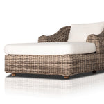 Messina Outdoor Chaise Lounge Chunky Sand Woven Teak Base 233662-002