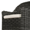  Four HandsMessina Outdoor Dining Armchair Chunky Charcoal Woven Armrest