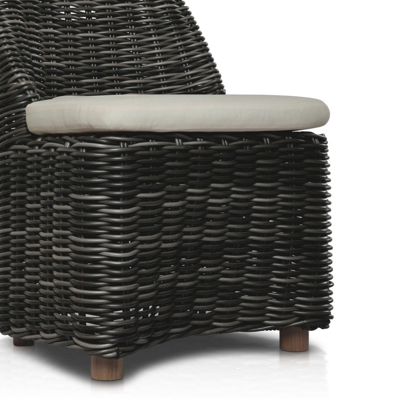 Messina Outdoor Dining Chair Chunky Charcoal Woven Base 233670-003