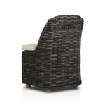 Messina Outdoor Dining Chair Chunky Charcoal Woven Angled Back View 233670-003