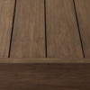 Messo 55" Outdoor Coffee Table Stained Toasted Brown FSC-Certified Teak Slats Detail 241440-001