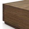 Messo 55" Outdoor Coffee Table Stained Toasted Brown Left Corner Detail 241440-001