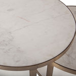 Michaelangelo Nesting Coffee Table White Marble Tabletop FMI-CNT36WMAB