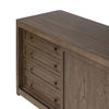 Miko Media Console Fawn Oak Veneer Top Corner 245969-001