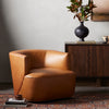 Mila Swivel Chair Osorno Camel Staged View Four Hands