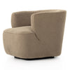 Mila Swivel Chair Sheepskin Camel Angled View 107195-014