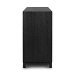 Millie 6 Drawer Dresser Drifted Matte Black Veneer Side View Four Hands