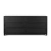 Millie 6 Drawer Dresser Drifted Matte Black Veneer Front Facing View 233092-001