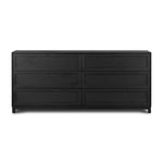 Millie 6 Drawer Dresser Drifted Matte Black Veneer Front Facing View 233092-001