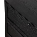 Four Hands Millie 6 Drawer Dresser Drifted Matte Black Veneer Handles