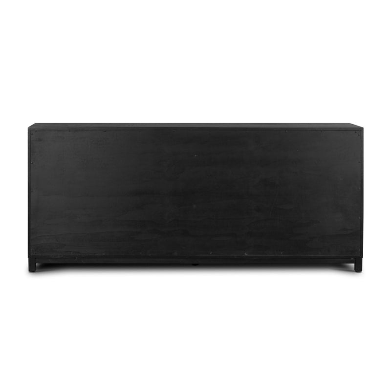 Millie 6 Drawer Dresser Drifted Matte Black Veneer Back View 233092-001