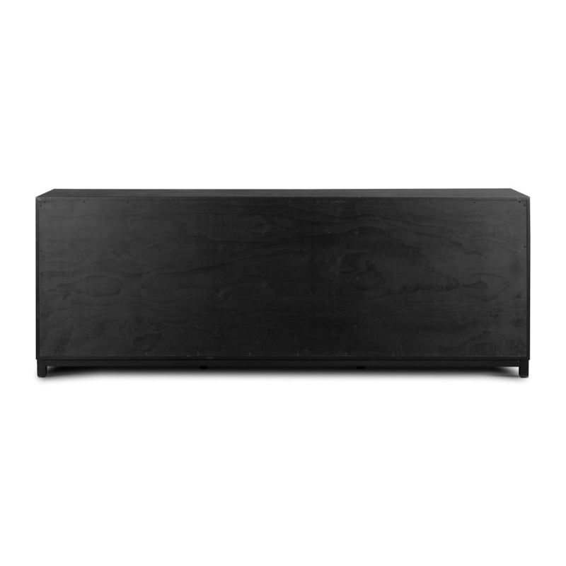 Millie 9 Drawer Dresser Drifted Matte Black Veneer Back View 233091-001