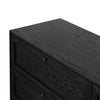 Four Hands Millie 9 Drawer Dresser Drifted Matte Black Veneer Angled Top View