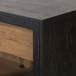 Millie Large Sideboard Matte Black Oak Corner Four Hands