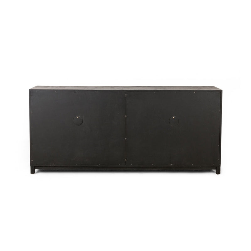 Millie Large Sideboard Matte Black Back View 230632-001
