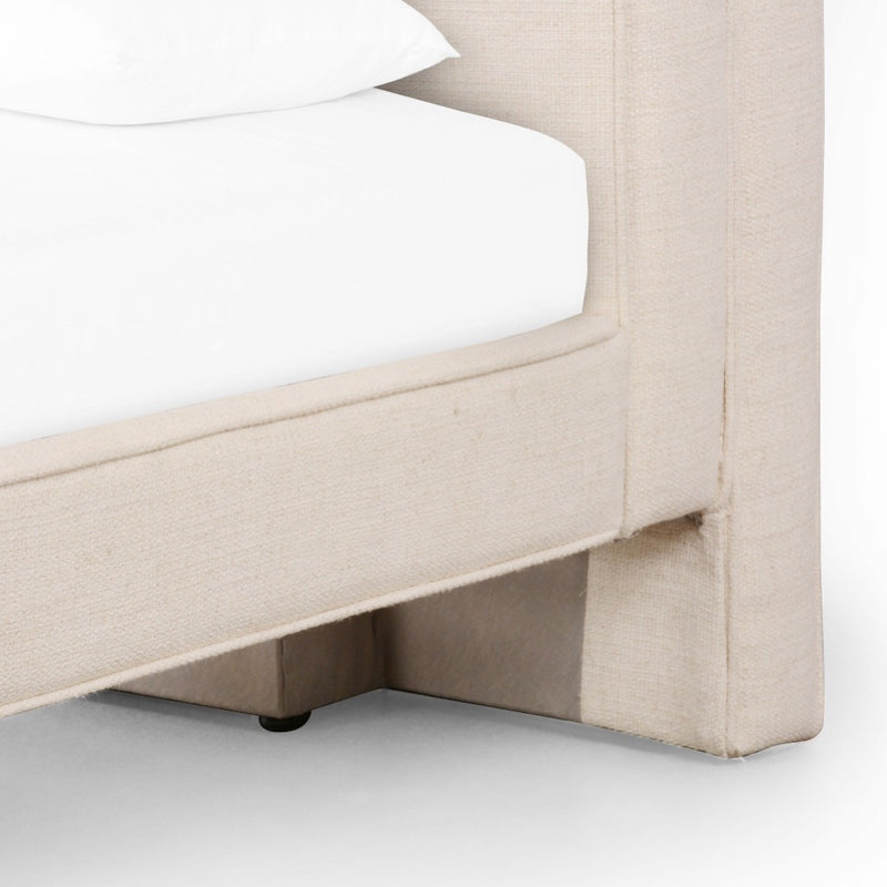 Four Hands Mitchell Bed Thames Cream Legs