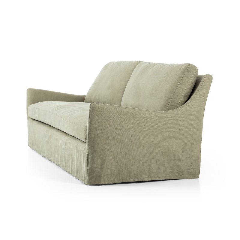 Monette Slipcover Sofa Khaki Angled View 238680-004
