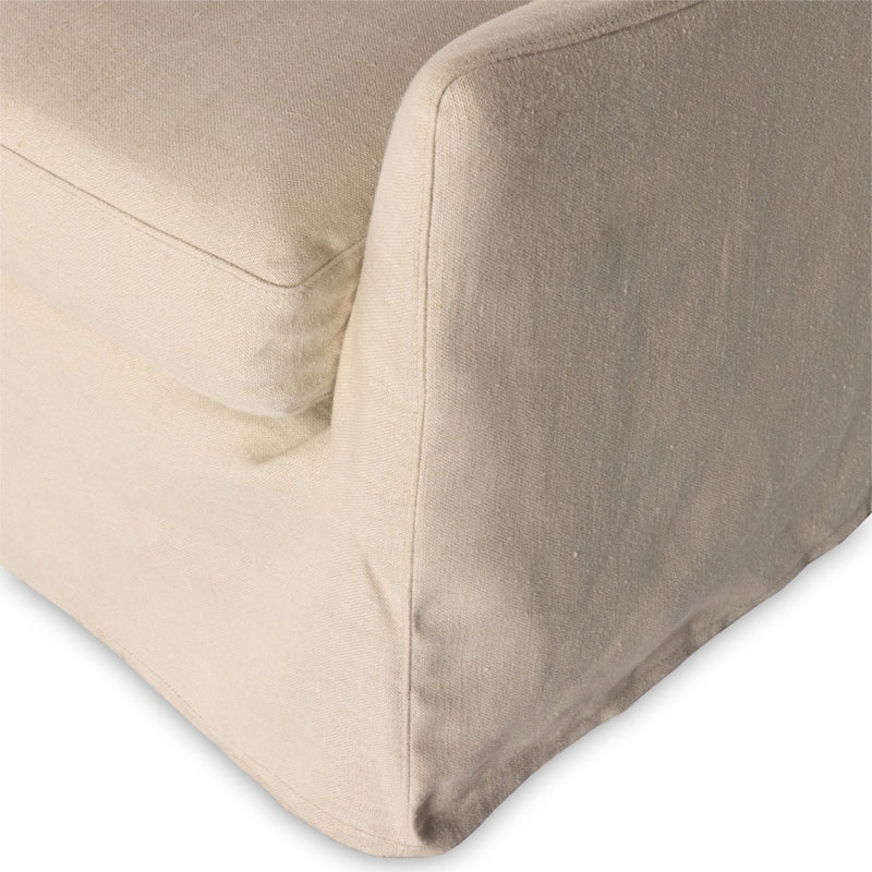 Monette Slipcover Swivel Chair Brussels Natural Sloping Armrest 238679-004