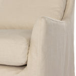 Monette Slipcover Swivel Chair Brussels Natural Armrest Four Hands