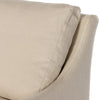 Four Hands Monette Slipcover Swivel Chair Brussels Natural Sloping Armrest