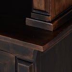 Mr. Percy Found The Top Wide Bookcase Aged Brown Veneer Corner Detail Four Hands